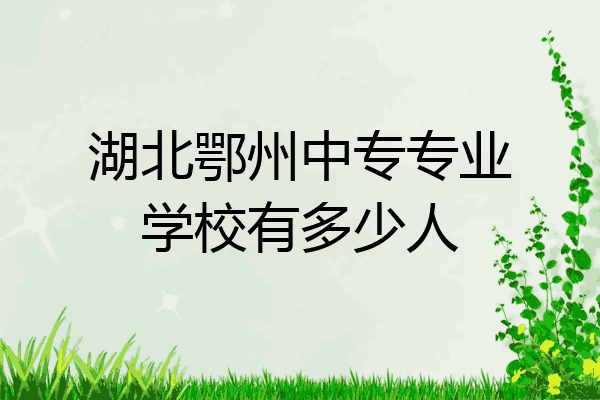 湖北鄂州中专专业学校有多少人