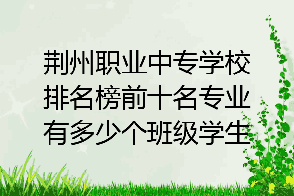 荆州职业中专学校排名榜前十名专业有多少个班级学生