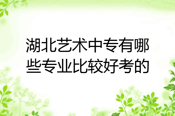 湖北艺术中专有哪些专业比较好考的