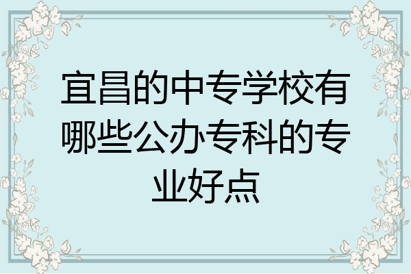 宜昌的中专学校有哪些公办专科的专业好点