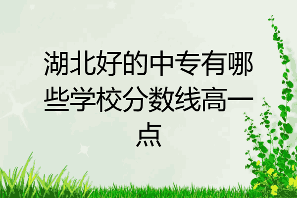 湖北好的中专有哪些学校分数线高一点