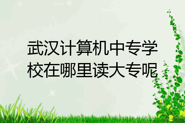 武汉计算机中专学校在哪里读大专呢