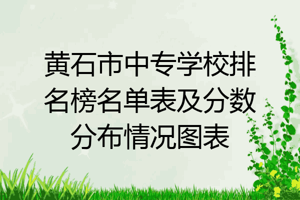 黄石市中专学校排名榜名单表及分数分布情况图表