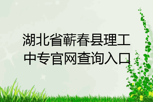 湖北省蕲春县理工中专官网查询入口