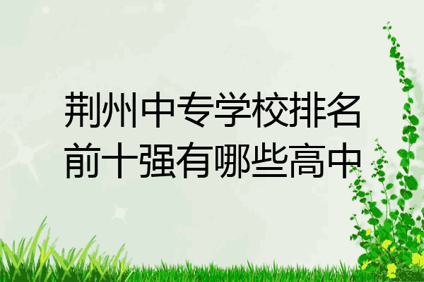 荆州中专学校排名前十强有哪些高中