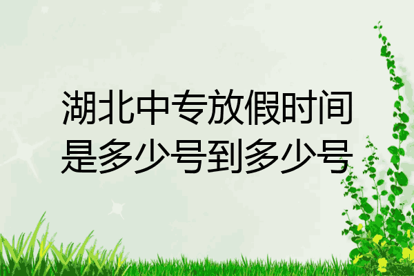 湖北中专放假时间是多少号到多少号