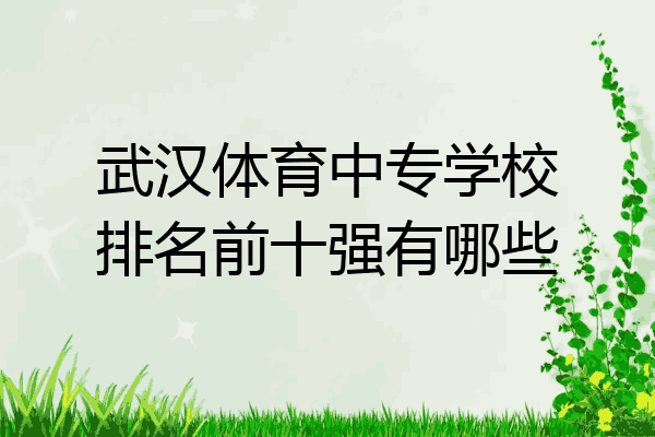 武汉体育中专学校排名前十强有哪些