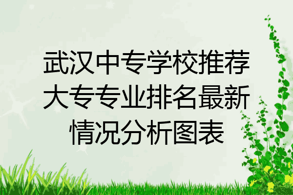 武汉中专学校推荐大专专业排名最新情况分析图表