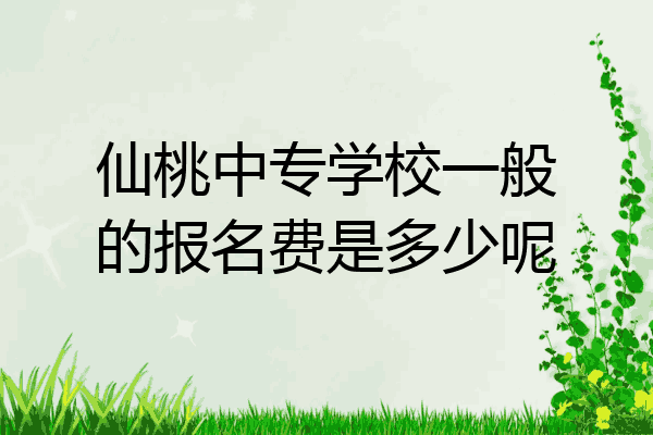 仙桃中专学校一般的报名费是多少呢