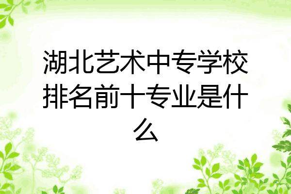 湖北艺术中专学校排名前十专业是什么