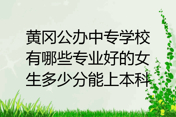 黄冈公办中专学校有哪些专业好的女生多少分能上本科