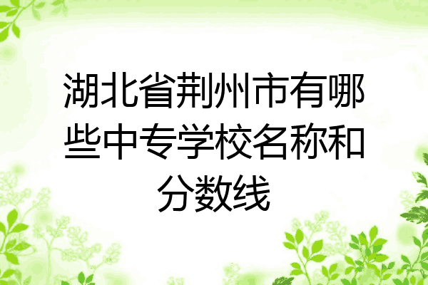 湖北省荆州市有哪些中专学校名称和分数线