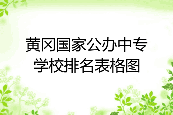 黄冈国家公办中专学校排名表格图