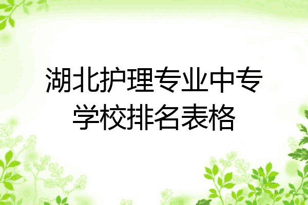湖北护理专业中专学校排名表格