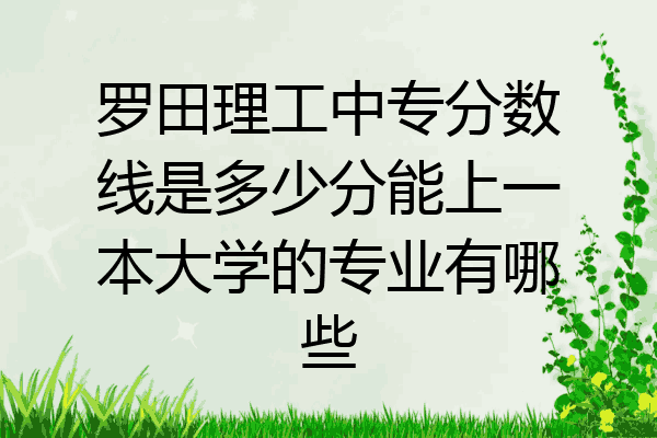 罗田理工中专分数线是多少分能上一本大学的专业有哪些