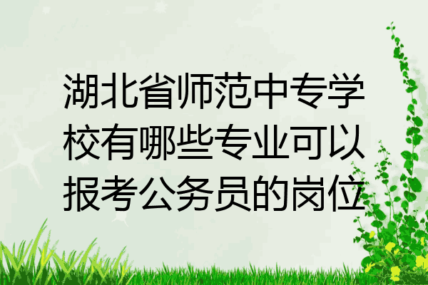 湖北省师范中专学校有哪些专业可以报考公务员的岗位