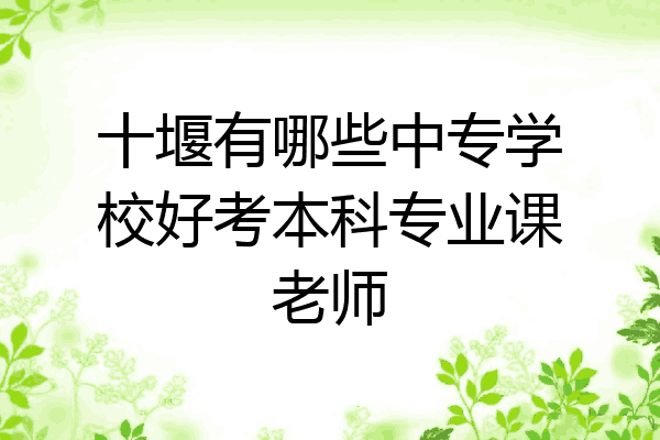 十堰有哪些中专学校好考本科专业课老师