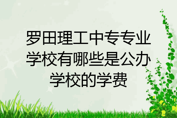 罗田理工中专专业学校有哪些是公办学校的学费