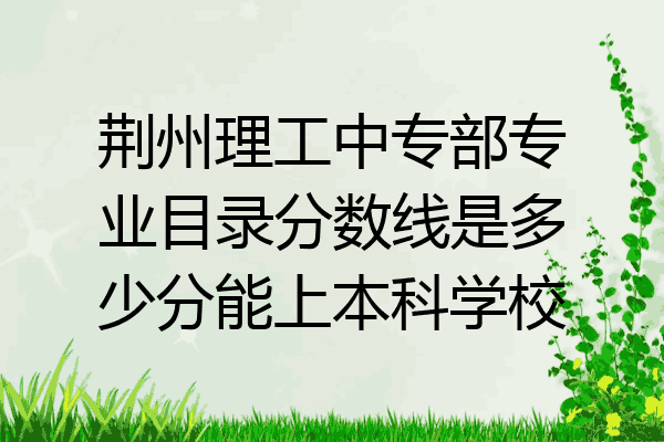 荆州理工中专部专业目录分数线是多少分能上本科学校