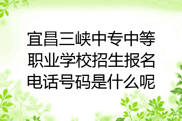 宜昌三峡中专中等职业学校招生报名电话号码是什么呢
