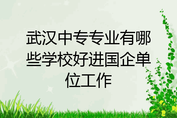 武汉中专专业有哪些学校好进国企单位工作