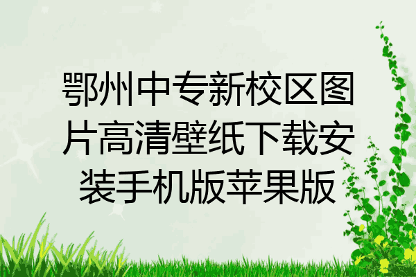 鄂州中专新校区图片高清壁纸下载安装手机版苹果版