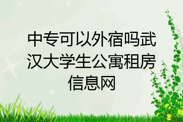 中专可以外宿吗武汉大学生公寓租房信息网