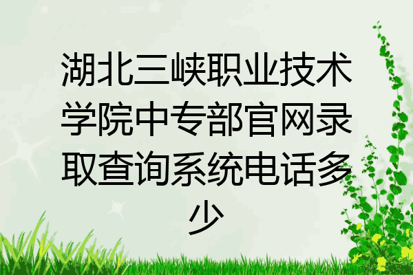 湖北三峡职业技术学院中专部官网录取查询系统电话多少