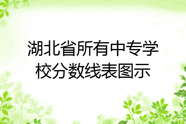 湖北省所有中专学校分数线表图示