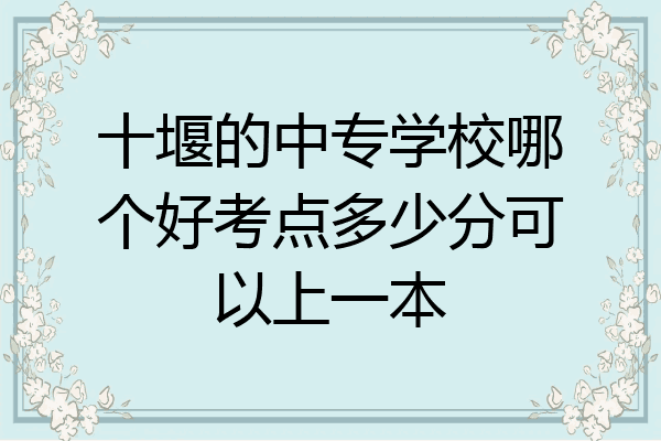 十堰的中专学校哪个好考点多少分可以上一本