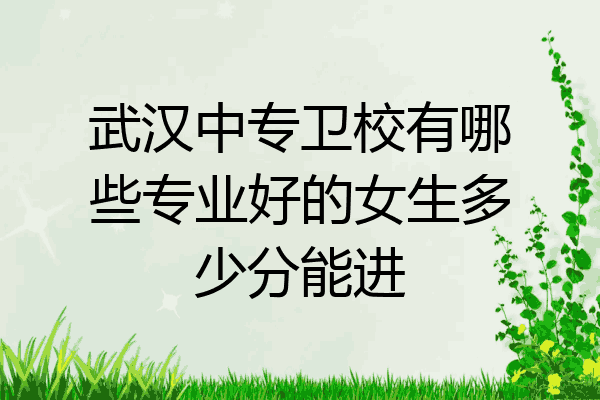 武汉中专卫校有哪些专业好的女生多少分能进