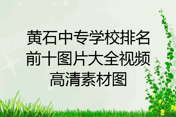 黄石中专学校排名前十图片大全视频高清素材图