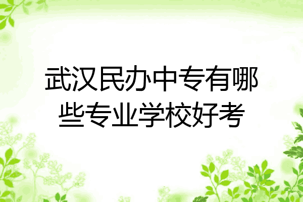 武汉民办中专有哪些专业学校好考