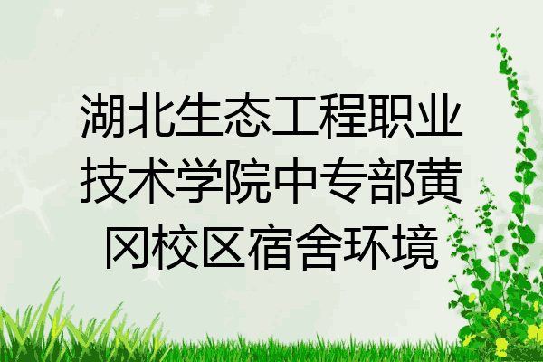 湖北生态工程职业技术学院中专部黄冈校区宿舍环境