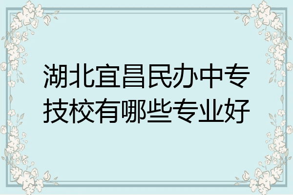 湖北宜昌民办中专技校有哪些专业好