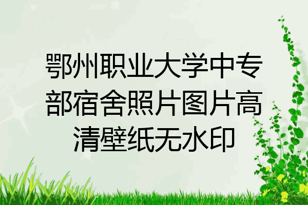 鄂州职业大学中专部宿舍照片图片高清壁纸无水印