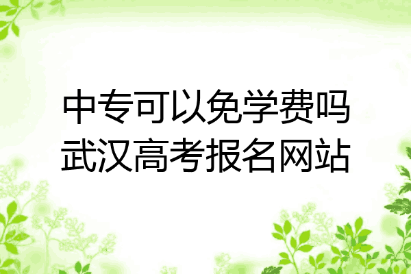 中专可以免学费吗武汉高考报名网站
