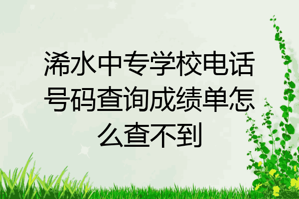 浠水中专学校电话号码查询成绩单怎么查不到