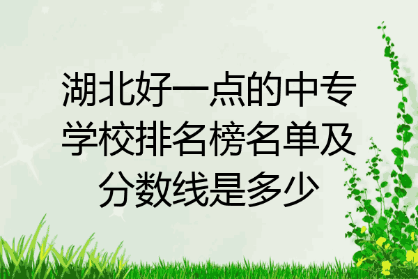 湖北好一点的中专学校排名榜名单及分数线是多少