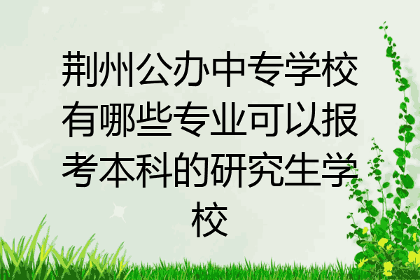 荆州公办中专学校有哪些专业可以报考本科的研究生学校