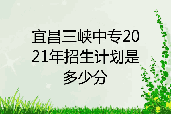 宜昌三峡中专2021年招生计划是多少分