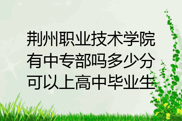 荆州职业技术学院有中专部吗多少分可以上高中毕业生