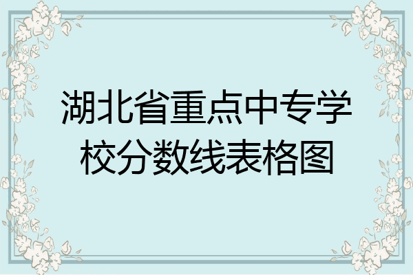 湖北省重点中专学校分数线表格图