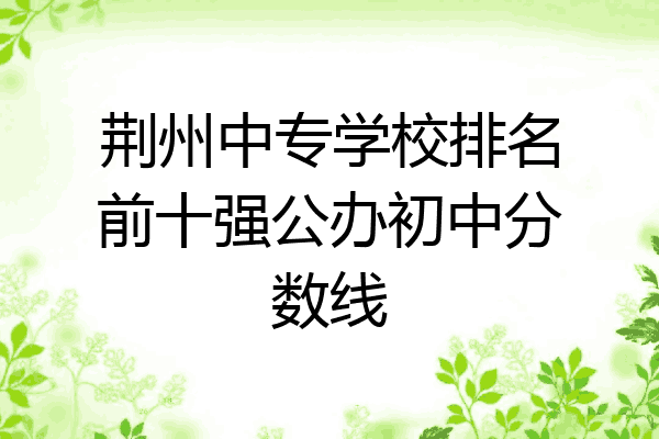 荆州中专学校排名前十强公办初中分数线