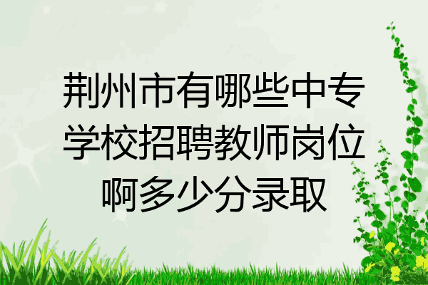 荆州市有哪些中专学校招聘教师岗位啊多少分录取