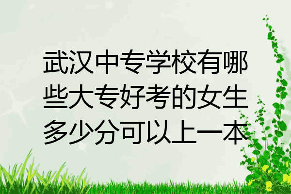 武汉中专学校有哪些大专好考的女生多少分可以上一本