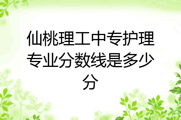 仙桃理工中专护理专业分数线是多少分