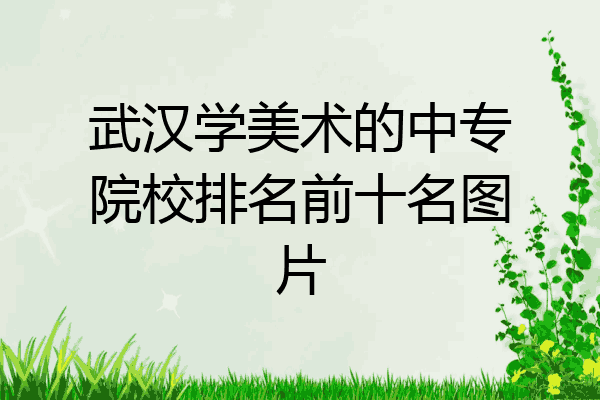 武汉学美术的中专院校排名前十名图片