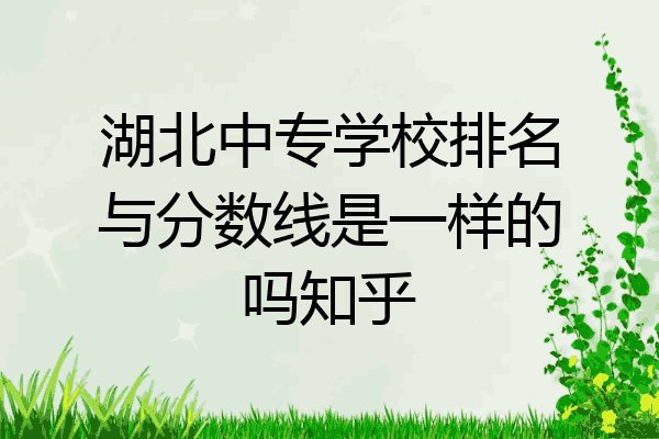 湖北中专学校排名与分数线是一样的吗知乎