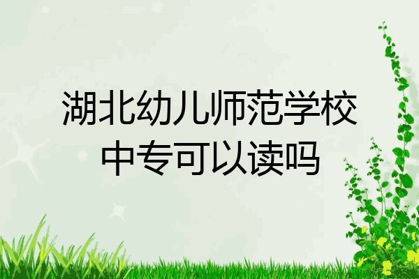 湖北幼儿师范学校中专可以读吗